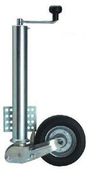 01 Stützrad für Pkw- Anhänger Rohr rund verzinkt vollautomatisch, klappbar Tragkraft: 250kg Ø- aussen: 60mm Hub: 235 +