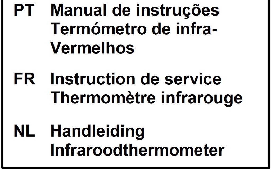 Instruction de service Thermomètre infrarouge Art.