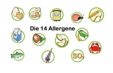 Wissen was drin ist Allergeninformation gemäß Codex-Empfehlung: A - glutenhaltiges Getreide, B - Krebstiere, C - Ei, D - Fisch, E - Erdnuss, F - Soja, G - Milch od.