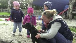 KINDER Kinderkrippe an der Professor-Schinnerer-Straße bekommt Besuch von Fritzi Ganz zu Anfang des neuen Kinderkrippenjahres bekam die Kinderhausen Krippe Besuch von einem kleinen Hund namens