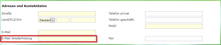 5. Veranstaltungskalender: zweites Email-Adressenfeld Bei einer Anmeldung über den Webkalender muss der Teilnehmer nun seine Mailadresse zweimal angeben.