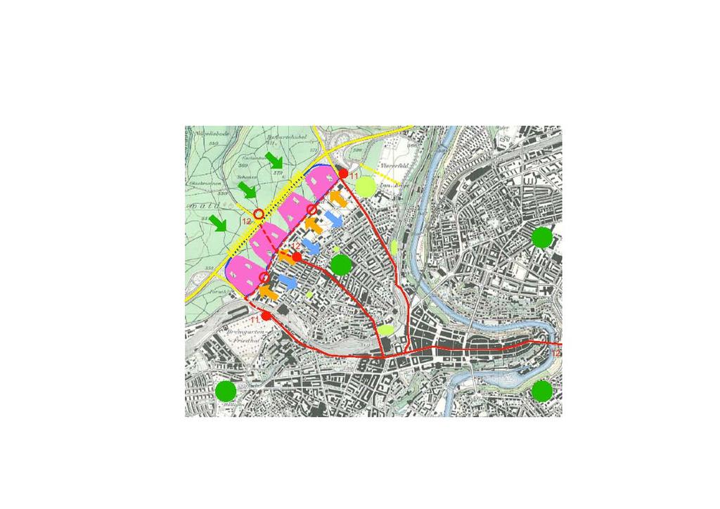 Bern an den Wald anbinden Arealfläche von 428 000 m2 rund 43 ha Infrastruktur nutzen Autobahn A1 überdecken Zentrumnahes Wohnen für bis zu 10 000 BernerInnen auf