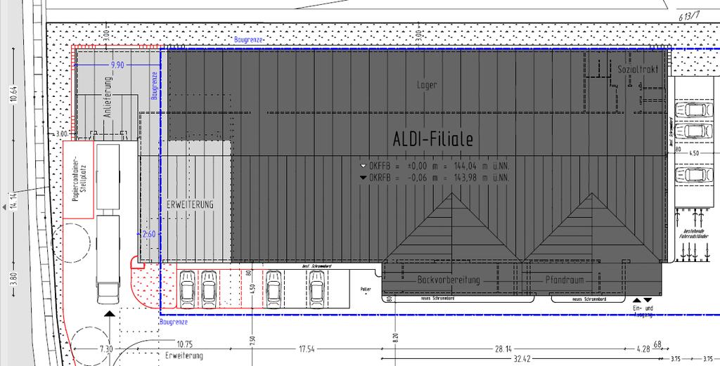 Auswirkungen des Vorhabens 16 Abbildung 3: Vorhaben: Erweiterung ALDI Kirrweiler, Übersichtsplan Quelle: Ingenieur- und Planungsbüro