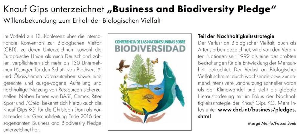 Konferenz über die internationale Konvention zur Biologischen Vielfalt (CBD), zu deren Unterzeichnern sowohl die Europäische Union als auch Deutschland zählen, verpflichteten sich mehr als 130