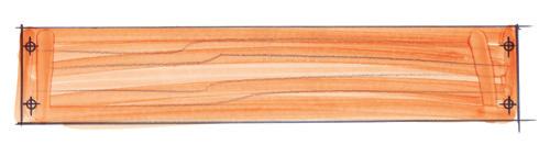 10. Bohren Sie 5-mm-Löcher in die Enden der Querverbinder (5). 5 20 20 9,5 11. Schleifen Sie die Flächen aller Holzteile glatt und runden Sie die Kanten gleichmäßig ab.