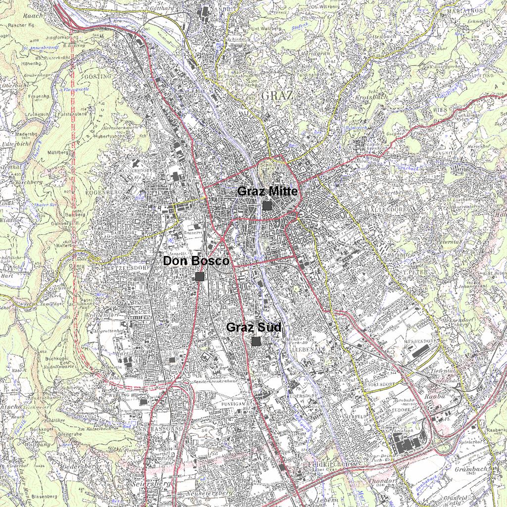 Herkunftsanalyse PM10 Graz Abbildung 51: PM10-Messstellen in Graz. 8.2 