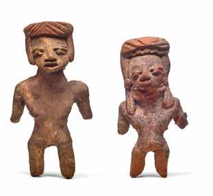 Ein Paar anthropomorphe Figuren, Küstenregion von Michoacan, Mexiko, 300 v. Chr.