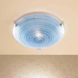FRANCE Design: Sforzin Illuminazione Plafoniere, sospensioni ed applique di vetro centrifugato, blu alabastro