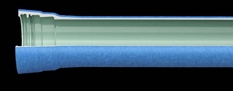 Steckmuffenrohr CEMPUR HYDROTIGHT Duktiles Gussrohr nach EN 545 Steckmuffe Doppelkaer Typ HYDROTIGHT Auskleidung: Polyurethan (PUR) nach EN 15655 Umhüllung: Zink-Überzug 200 g/m2 und