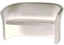 cm /pcs Polster weißes Leder / upholstery white leather B x H x T = 126 x 78 x 61 cm
