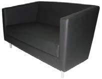 /pcs Polster schwarzes Leder / upholstery black leather B x H x T = 120 x 66 x 71 cm
