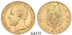 II., 1842-1883 20 Mark 1872, A. Gold.