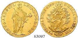 150,- Dukat 1792, Kremnitz. Stehender Herrscher. Gold. 3,44 g fein. Friedb.