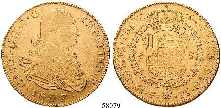 Carlos IV., 1788-1808 8 Escudos 1807, Potosi PJ. 27,03 g.
