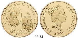 500 Jahre Amerika - Ferdinand und Isabella. Gold. 4,52 g fein.