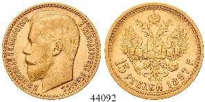 st 220,- 66714 10 Rubel 1899, St. Petersburg. Gold.