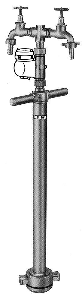 Standrohre Fabrikat BEULCO 4020 000 Einbaumöglichkeit für normalen Steigrohrzähler Qn 2,5 2 Zapfventilen 3 /4 Überbrückungsrohr Rückflußverhinderer Steigrohr 1 1 /2 Armaturen oberhalb des