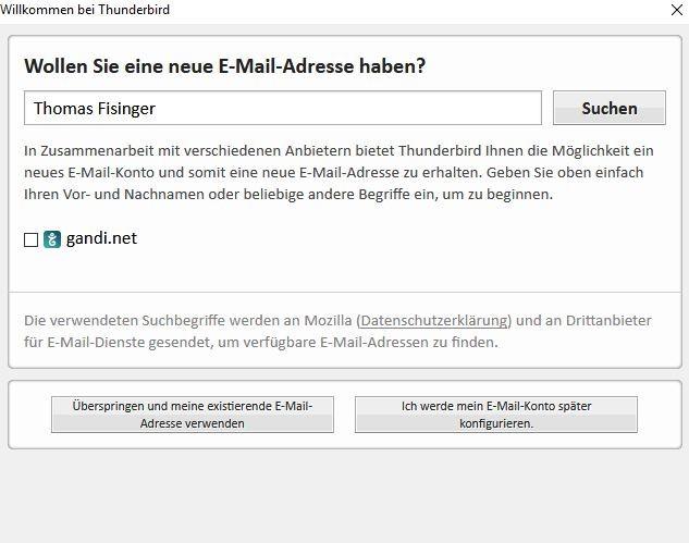 3. Geben folgende Daten ein: Geben Ihren Namen ein.