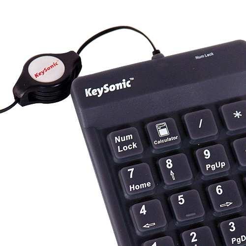 15,90 ACK-109EL (DE) Full-Size-Tastatur Material: Silikon Blaue Beleuchtung (abschaltbar) Staub- &