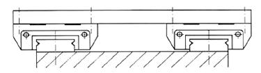 21 1 2 m F drehmomentschlüssel troque wrench Cn sicherheitsplatte securing plate Prismenlaufschiene prismatic guide rail 3 CV 4 5 2 horizontale Anordnung (Prismenlaufschiene mit unterbau verbunden,