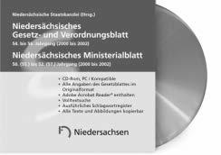 a Niedersächsisches Gesetz- und Verordnungsblatt 2014 inklusive CD nur 21,