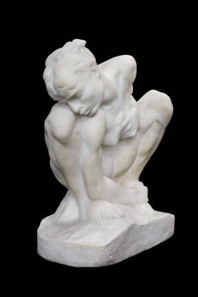 Rodin Auguste Kauernde, um 1882 Pl 18.002 Marmor.5 x 27.