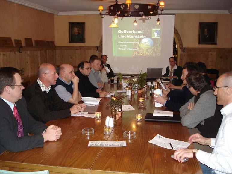GENERALVERSAMMLUNG Am 13. Februar 2006 hielt der Golfverband Liechtenstein seine ordentliche Generalversammlung ab.