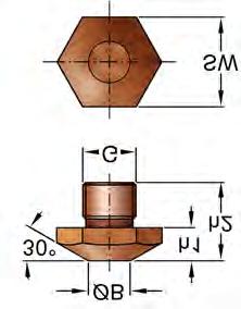 Schraubelektroden Form SW G h1 h2 R1 estellnummer 12 M8 5 12-6 16G0120-000 Schraubelektroden Form C SW G h1