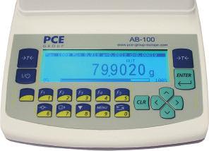 PCE-AB Serie Eichfähige/geeichte Analysenwaagen mit internem Justiergewicht Die Analysenwaage PCE-AB Serie ist eine eichfähige Waage zum Ermitteln des es in g und mg.