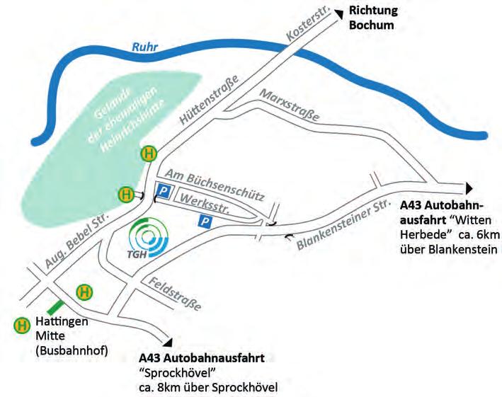 So finden Sie zu uns Mit dem PKW Von Norden: Über die A43/Abfahrt Witten-Herbede. Von Süden: Über die A43/Abfahrt Sprockhövel.