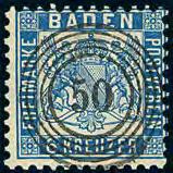 preußischblau, Luxusstück mit idealem Stempel 50 Gernsbach 19b 100, 310 311