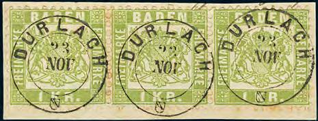 124 Ausgabe 1868 340 1 Kr. grün, waagr.
