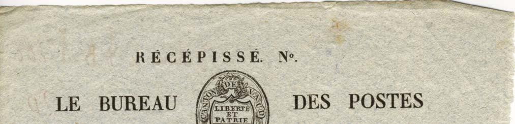 Abbildung : VD.F.0.80-00.1832 -- Quelle Sammlung Egger VD.F.0.90-xx mit Titel RÉCÉPISSÉ N.