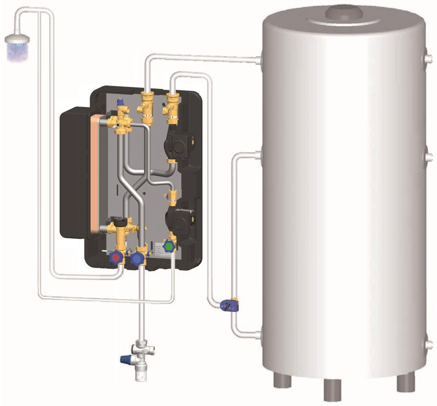 4 Auslegung und Planung 4 Auslegung und Planung Die RATIOfresh 500 ist ein Frischwassermodul, das Trinkwasser nach dem Durchlauferhitzerprinzip erwärmt.