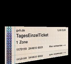 Pattensen Sarstedt Springe Uetze The GVH tariff area is divided into three zones for tickets Prices are based on the number of zones travelled Day