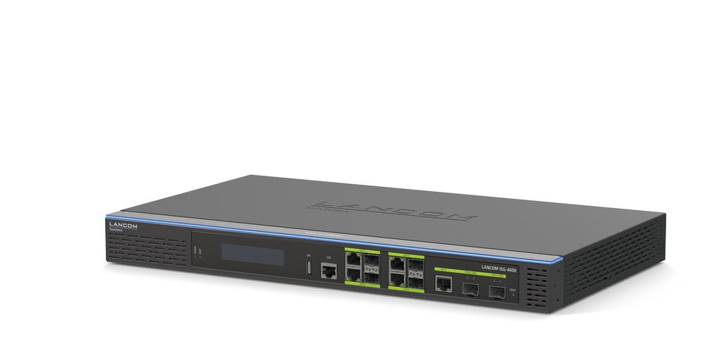 Router & VPN-Gateways LANCOM ISG-4000 Zentralseitige Sicherheit und Zuverlässigkeit Große Multi-Service-IP-Netzwerke benötigen auf der Zentralseite absolute Hochleistung und Zuverlässigkeit.
