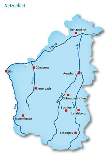 LEW Verteilnetz GmbH (LVN) Unser Netzgebiet liegt im Südwesten Bayerns.