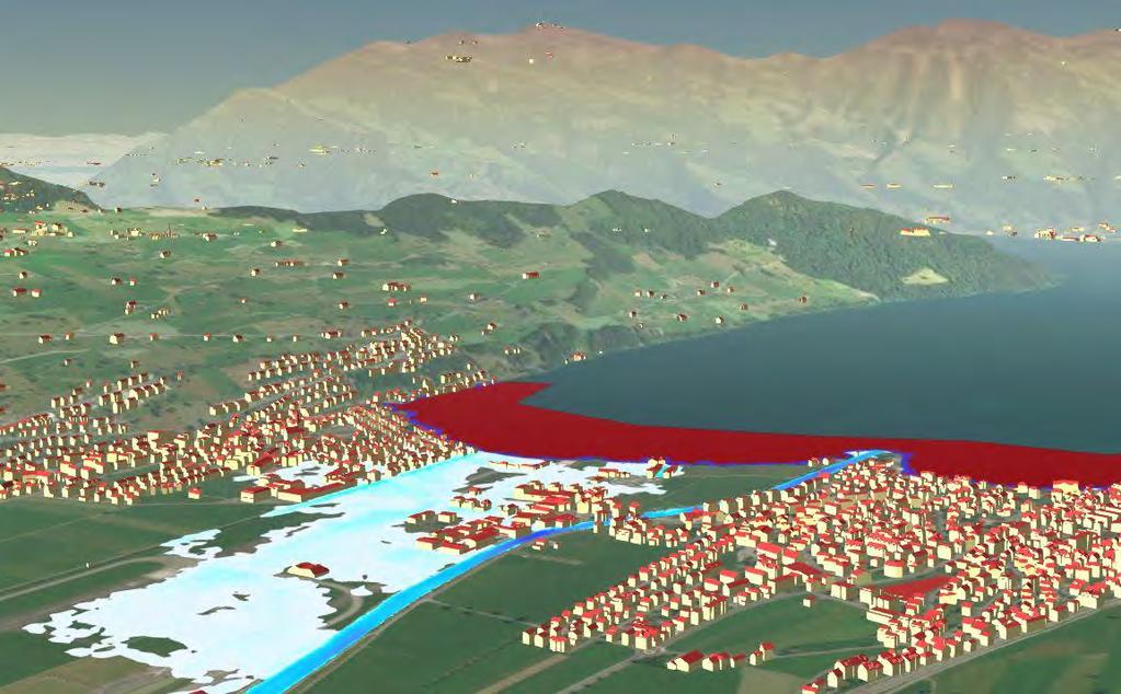 Visualisierung von BASEplane Simulationsergebnissen in 3D und 4D Für einen risikobasierten oder ganzheitlichen Umgang mit Naturgefahren in einer Gemeinde ist eine umfassende Information der