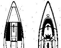 Oben links: Bequeme Sitzpositionen im Cockpit und auf der Kante. Oben: Alle Fallen und Strecker sind bequem aus dem Cockpit zu erreichen.