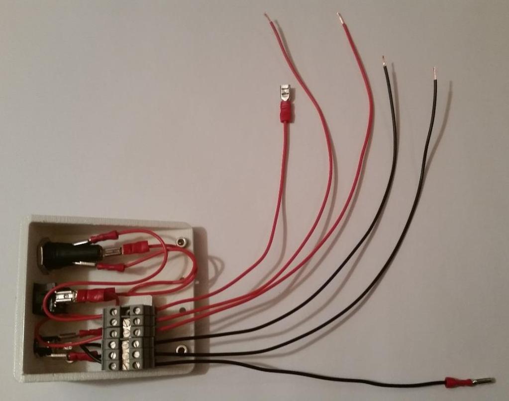 Option 2: Sensor Board Kabellänge 25 cm / Sensor board cable length 25 cm 1X6: Akku rot 12 V / battery red 12 V 1X5: Sensor / sensor module RoboSpine