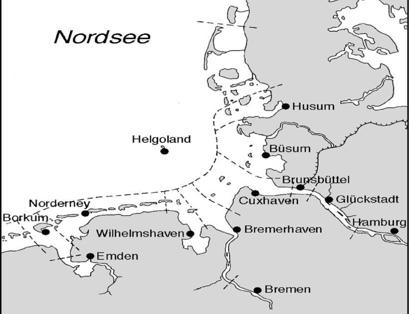 Wasserstandsvorhersagen Nordsee - Deutsche Bucht Vorhersagegebiete: Deutsche Bucht, Elbe, Weser, Ems 16 Hauptpegel Automatische Kurvenvorhersage für ca.