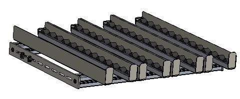 Die FIM Basis-Komponenten Materialbereitstellungswagen FIM Funktionsfachboden FIM Rollenbahnaufnahme Technische Merkmale Individuell konfigurierbarer Materialwagen.