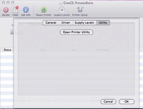 Definieren eines Druckers mit der Druckertreiber-Software in Mac OS X 10.6.