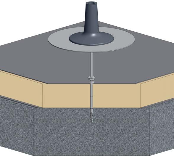 Montageanleitung für Tragschienensysteme oder Punktbefestigungen mit Gewindestangen M10 bis M12 auf Flachdächern. : Art. Nr.
