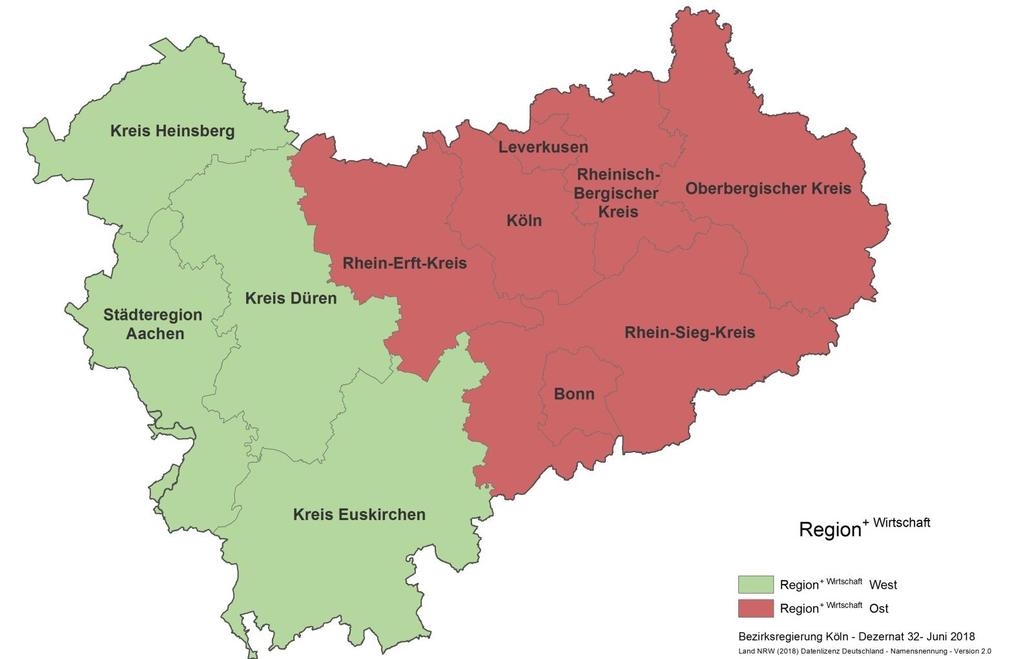 Regionale Verteilung von Siedlungsflächen - Wirtschaft Gebietskulisse