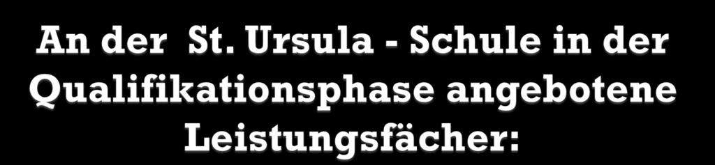 Deutsch, Englisch, Französisch, Latein, Griechisch, Politik u. Wirtschaft, Geschichte, Erdkunde, ev. /kath.