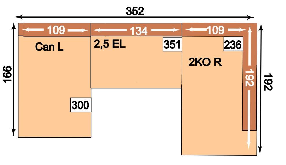 Kissen 0x0 und Nierenkissen 9 KOL-,AEL-CanR L = -Sitzer links m.