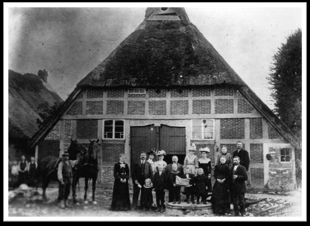 Altes Wohn- und Wirtschaftsgebäude meines Onkels Willi Harrje (Klintstr.), das 1911 mit abbrannte.