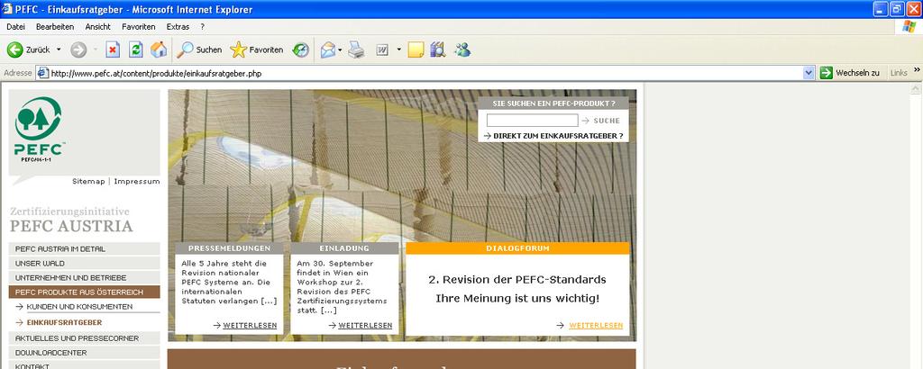Der PEFC Einkaufsratgeber