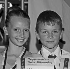 Der Landesmeistertitel in der Jugend B ging an Dominik Kirchniawy/Angelina Velikanov, die mit zunächst vier dann sechs Einsen alle fünf Tänze gewannen.